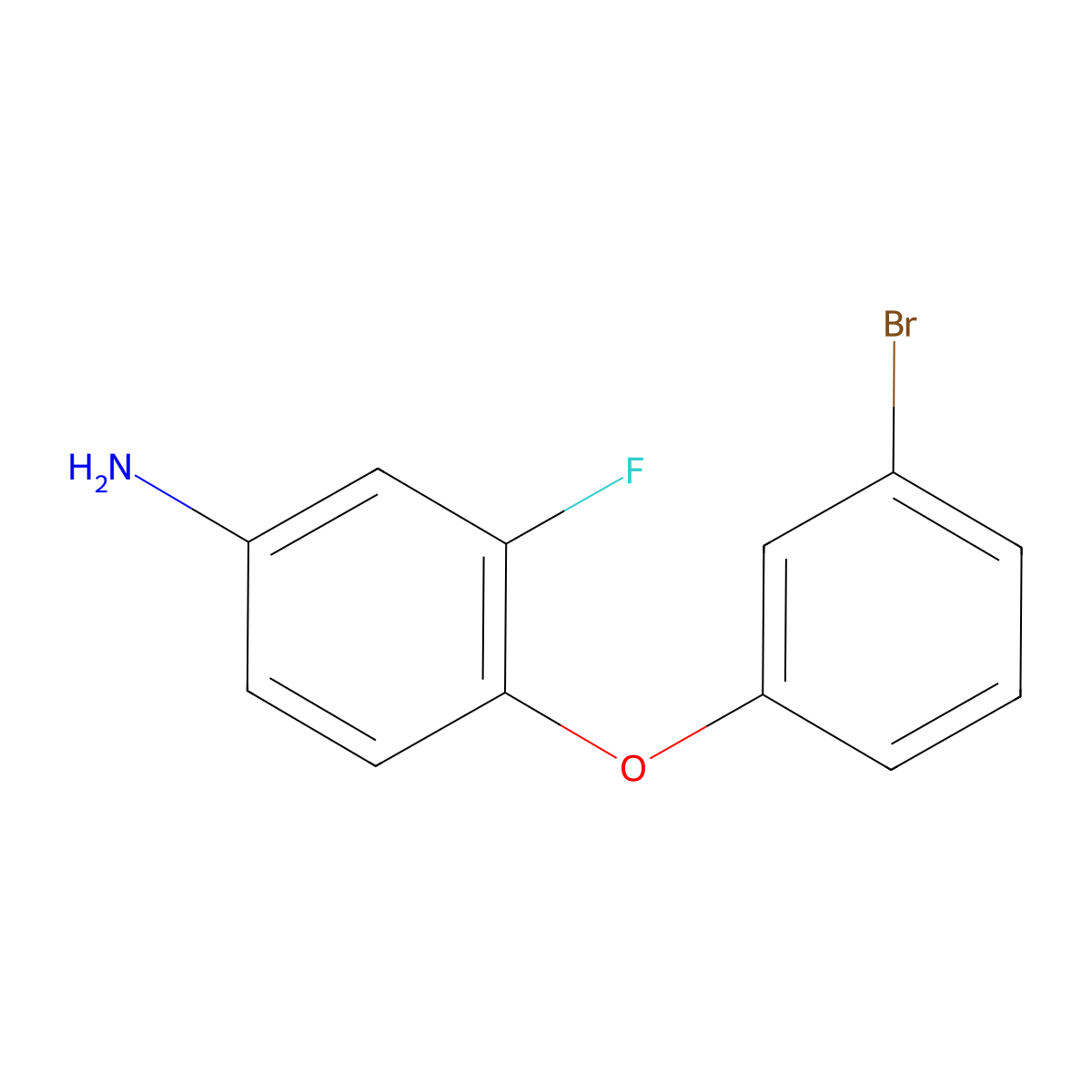 4-(3-Bromophenoxy)-3-fluoroaniline molecular structure, CAS 1039920-66-5