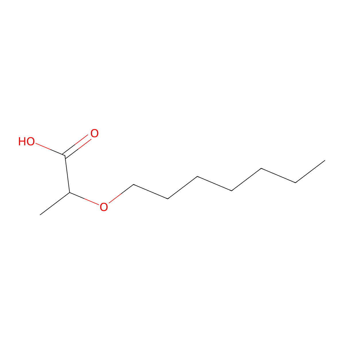 2-(Heptyloxy)propanoic acid molecular structure, CAS 1039920-80-3