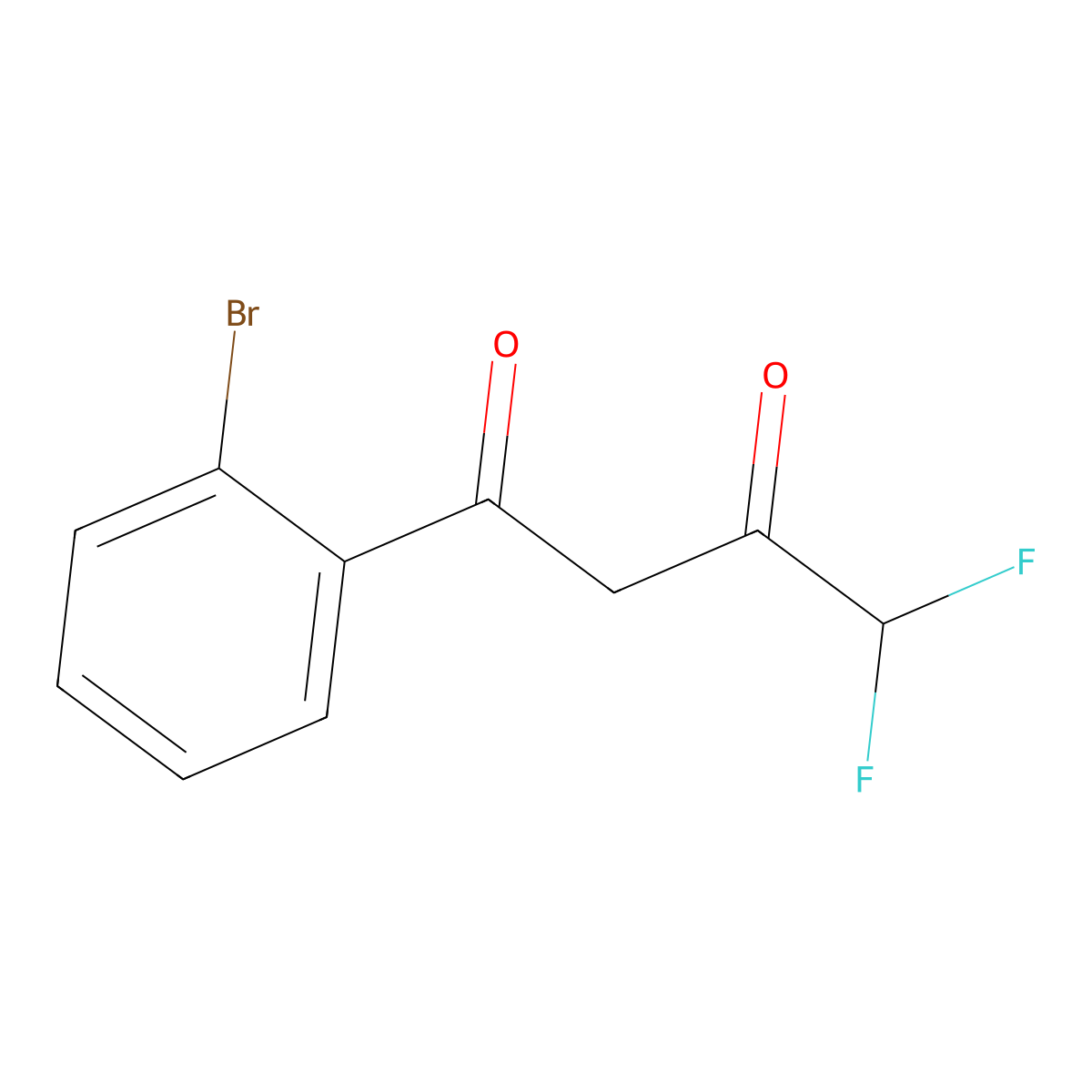 1-(2-Bromophenyl)-4,4-difluorobutane-1,3-dione molecular structure, CAS 1039923-65-3