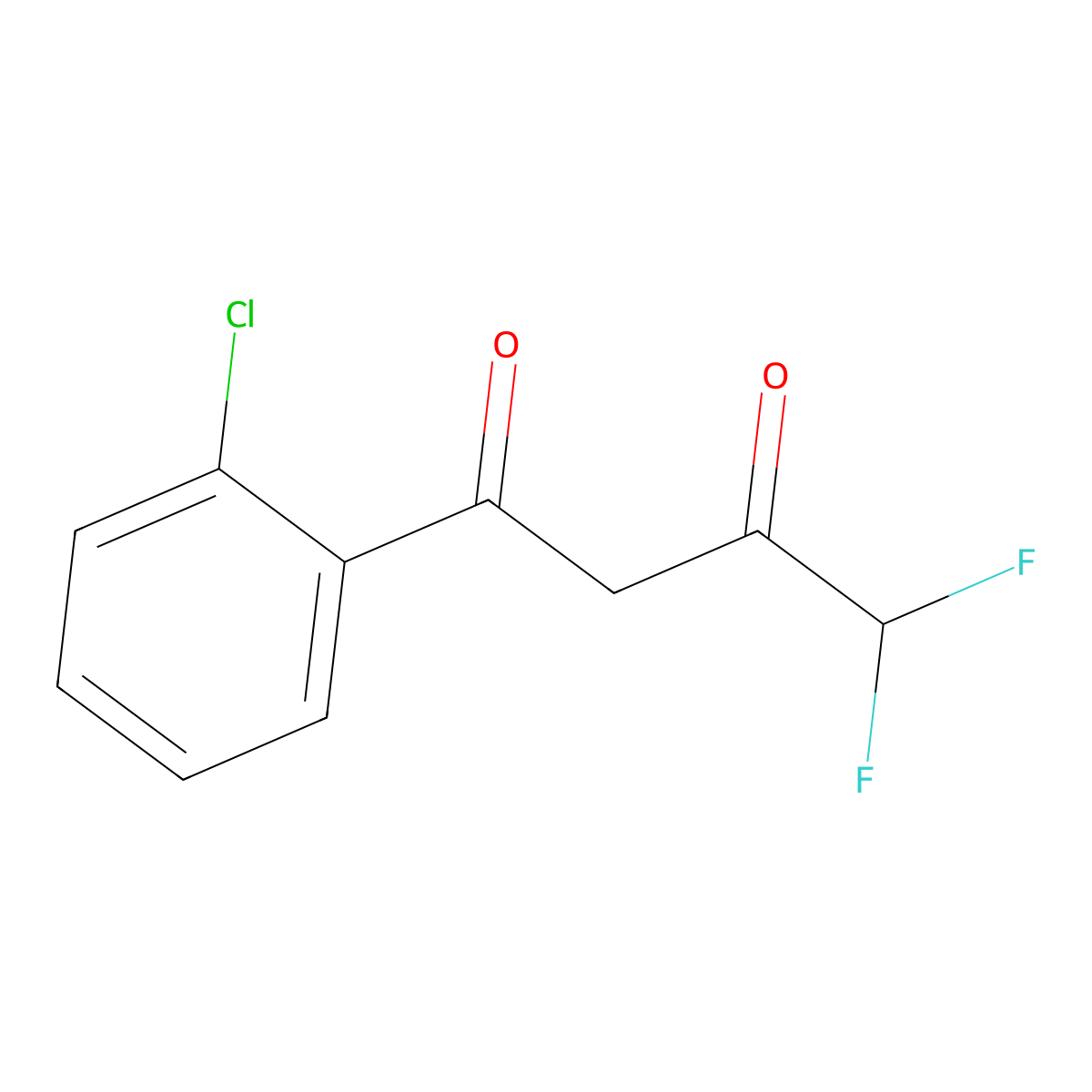 1-(2-Chlorophenyl)-4,4-difluorobutane-1,3-dione molecular structure, CAS 1039923-96-0