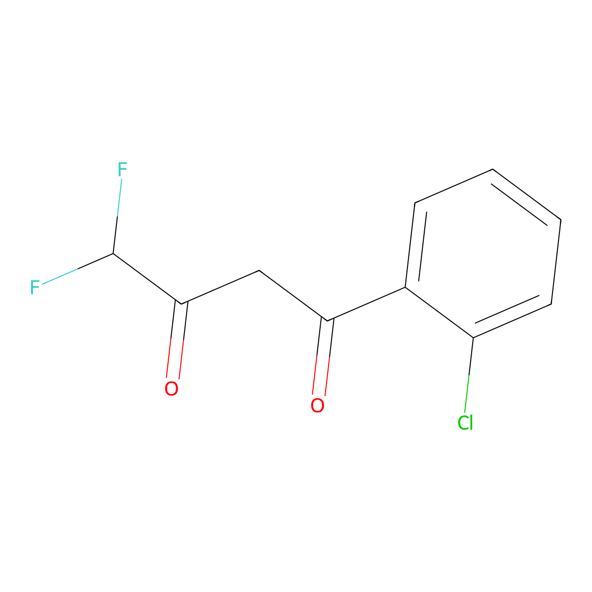 1-(2-Chlorophenyl)-4,4-difluorobutane-1,3-dione molecular structure, CAS 1039923-96-0