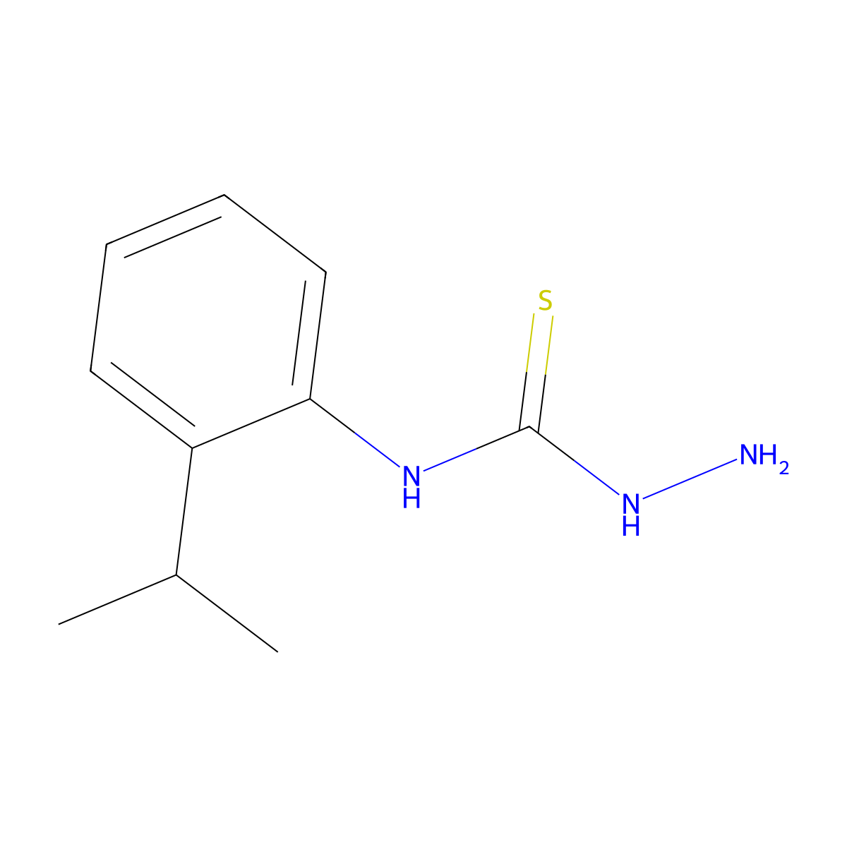 3-Amino-1-[2-(propan-2-yl)phenyl]thiourea molecular structure, CAS 1039924-20-3