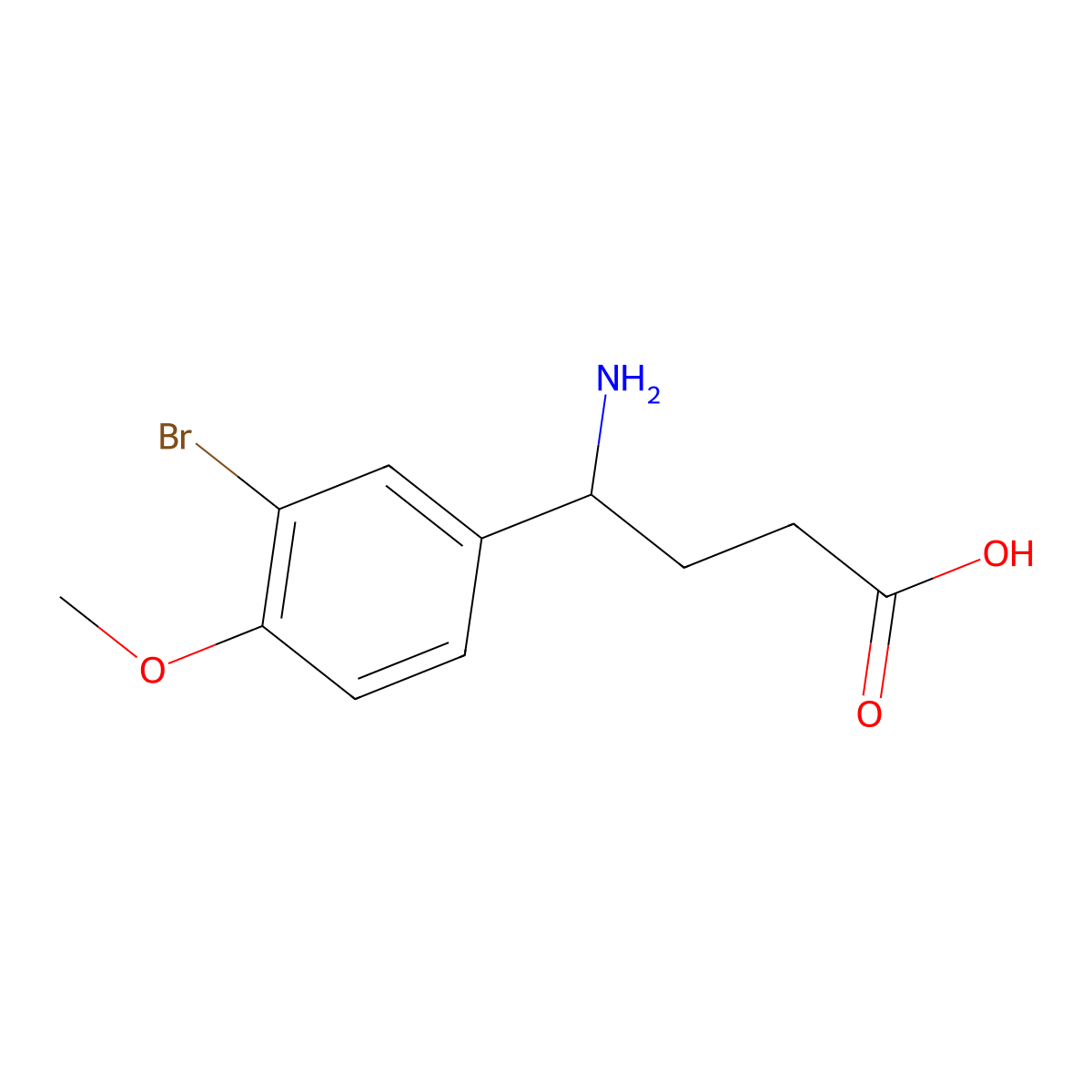 4-Amino-4-(3-bromo-4-methoxyphenyl)butanoic acid molecular structure, CAS 1039928-17-0