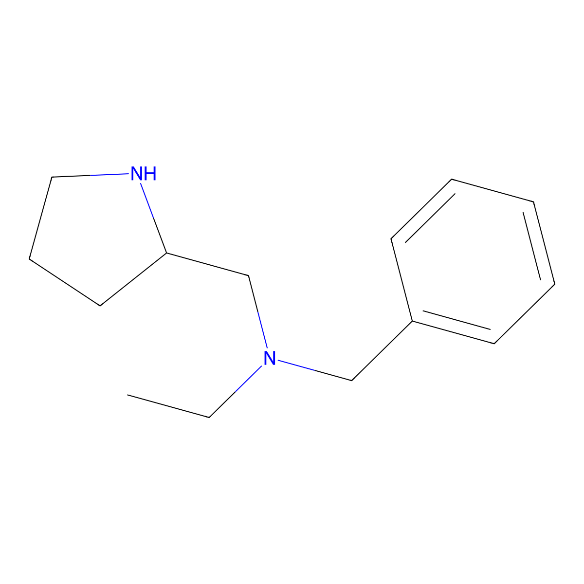 Benzyl-ethyl-pyrrolidin-2-ylmethyl-amine molecular structure, CAS 1039928-79-4