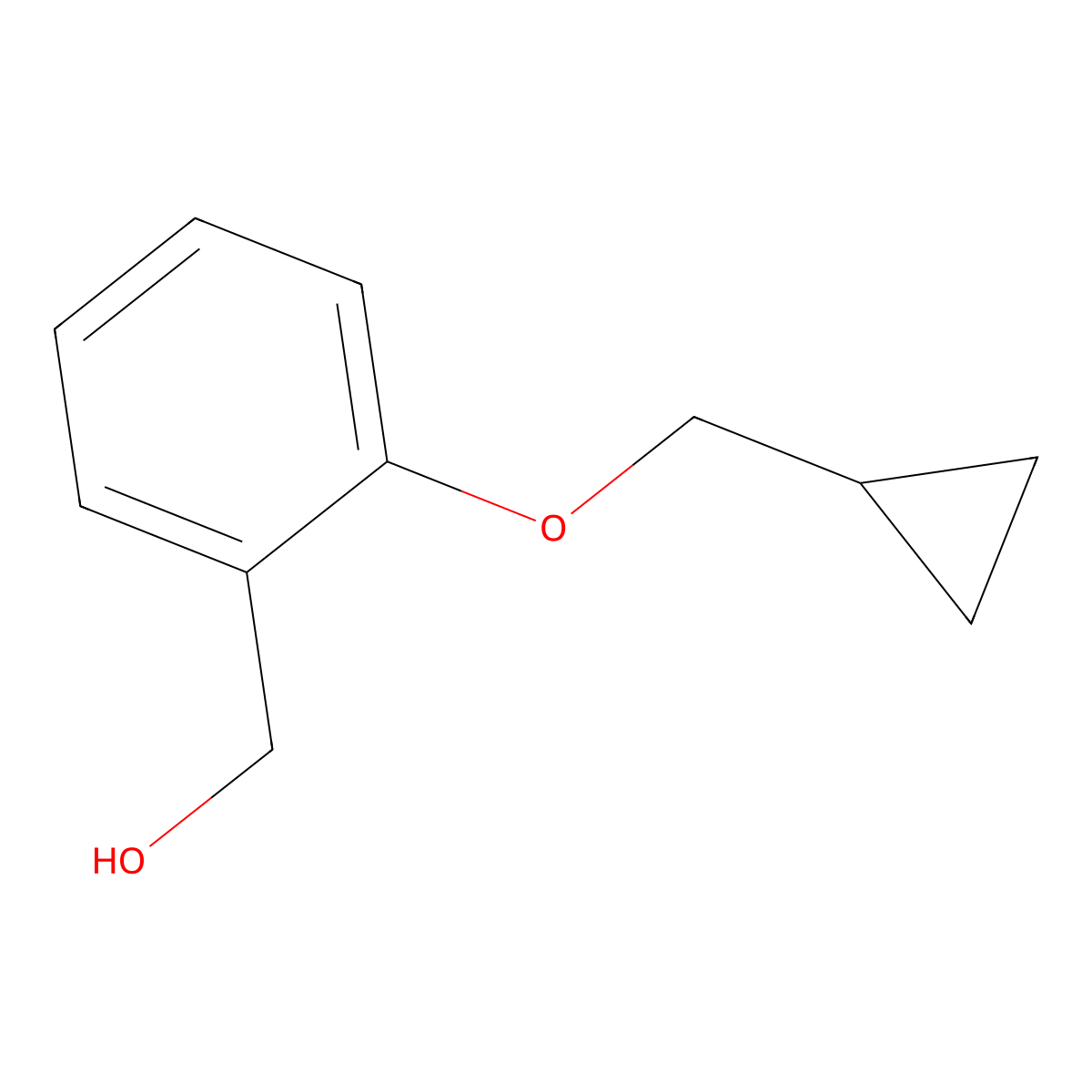 (2-(Cyclopropylmethoxy)phenyl)methanol molecular structure, CAS 1039931-23-1