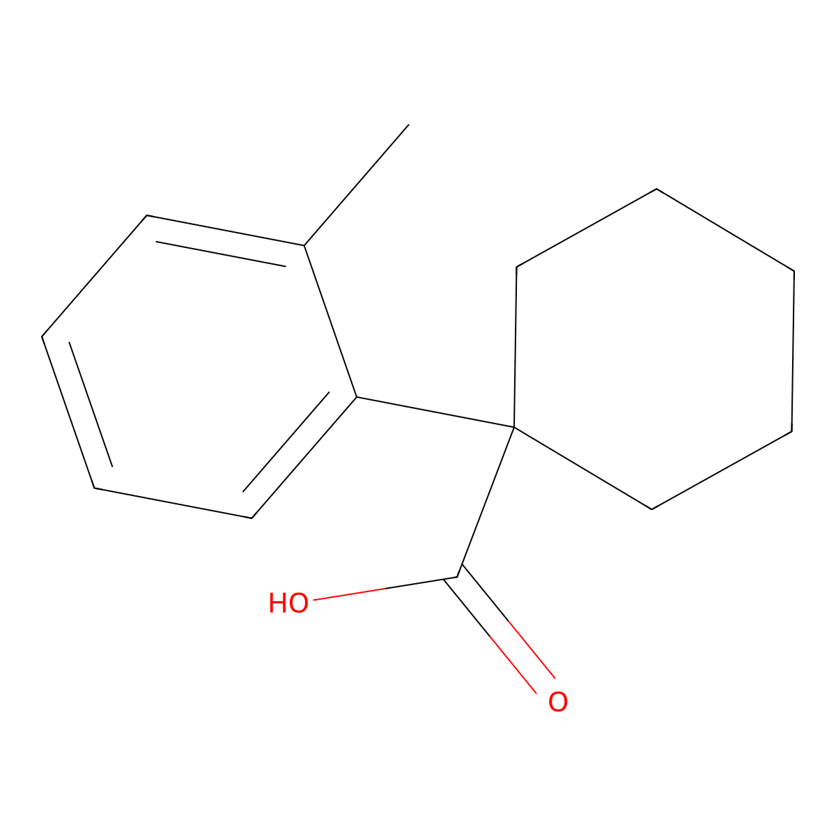 1-(2-Methylphenyl)cyclohexane-1-carboxylic acid molecular structure, CAS 1039931-32-2