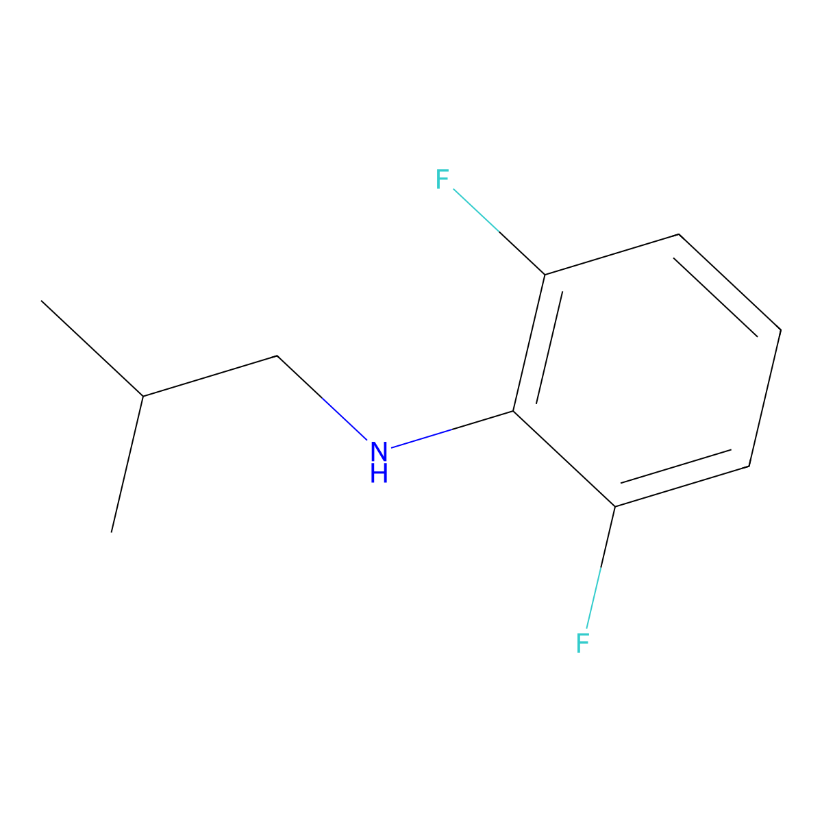 2,6-difluoro-N-(2-methylpropyl)aniline molecular structure, CAS 1039932-02-9