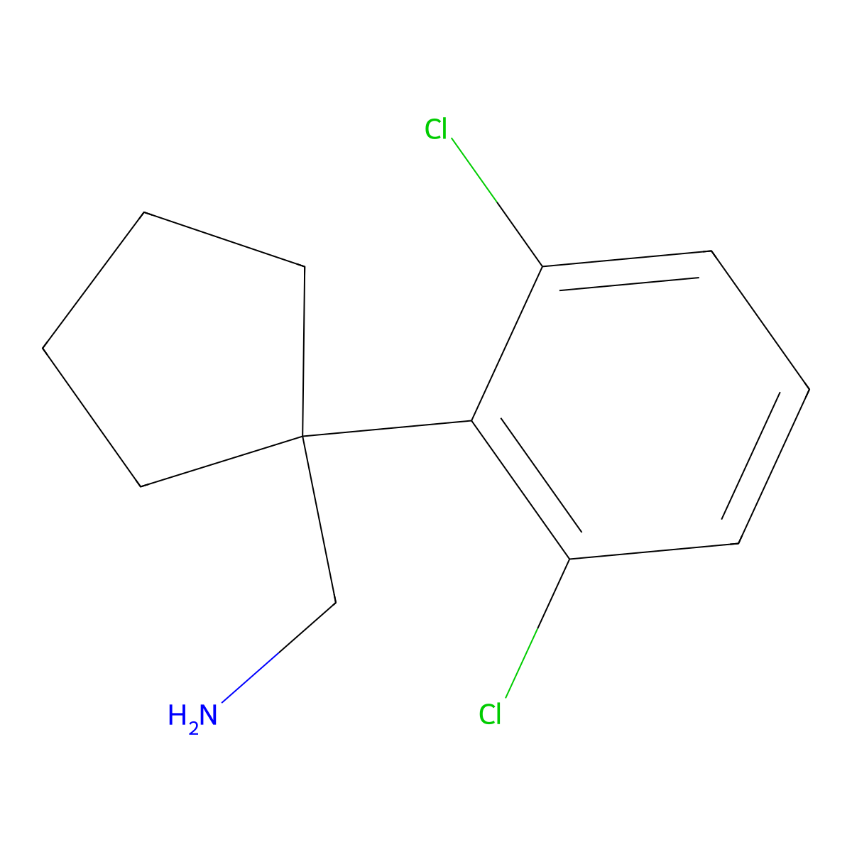 1-(2,6-Dichlorophenyl)cyclopentanemethanamine molecular structure, CAS 1039932-12-1