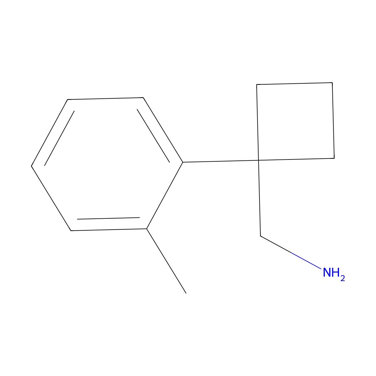 1-(2-Methylphenyl)cyclobutanemethanamine molecular structure, CAS 1039932-20-1