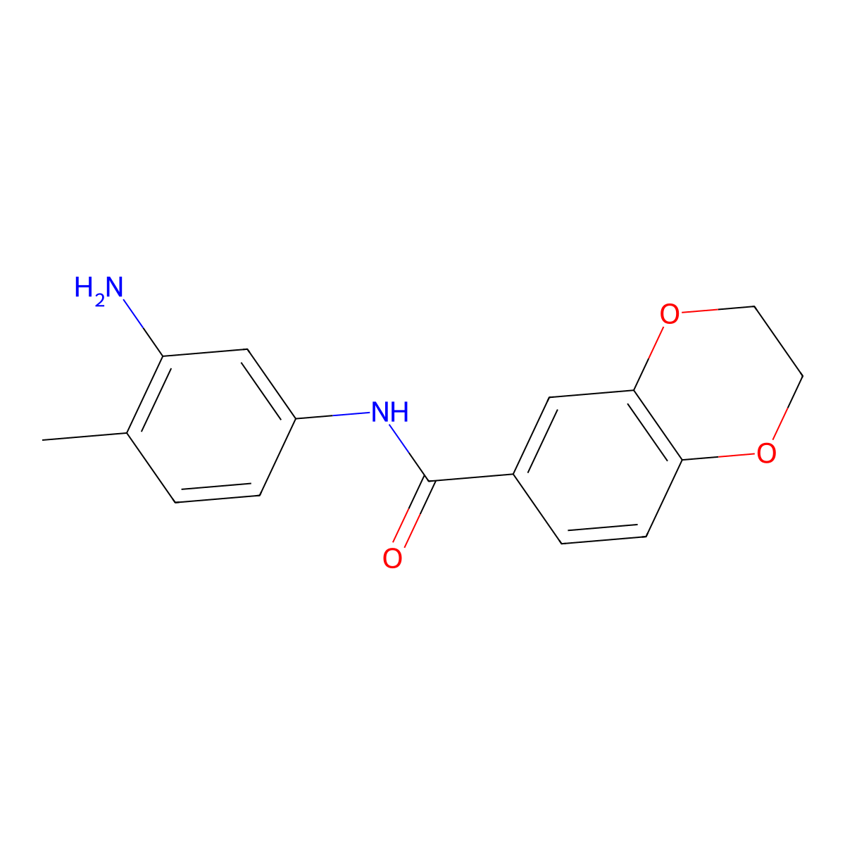 N-(3-amino-4-methylphenyl)-2,3-dihydro-1,4-benzodioxine-6-carboxamide molecular structure, CAS 1039933-69-1