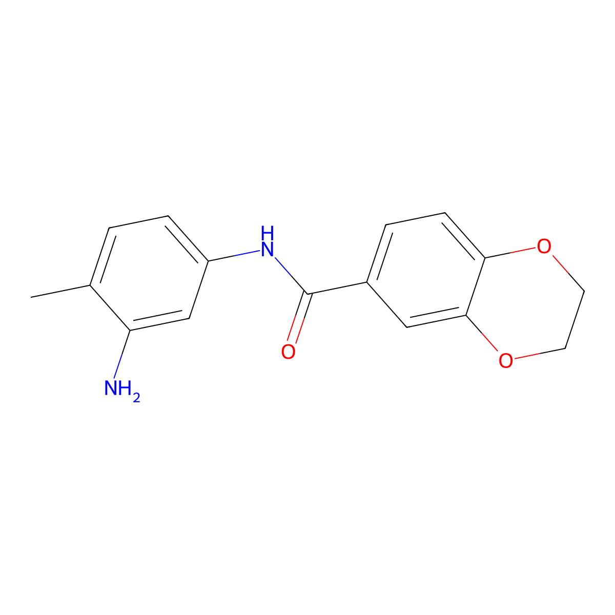 N-(3-amino-4-methylphenyl)-2,3-dihydro-1,4-benzodioxine-6-carboxamide molecular structure, CAS 1039933-69-1