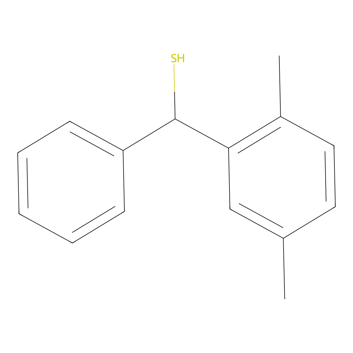(2,5-Dimethylphenyl)(phenyl)methanethiol molecular structure, CAS 1039935-15-3