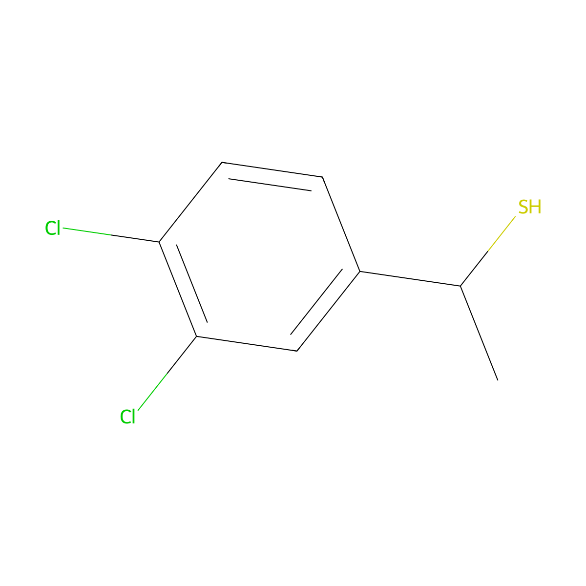1-(3,4-Dichlorophenyl)ethane-1-thiol molecular structure, CAS 1039935-47-1
