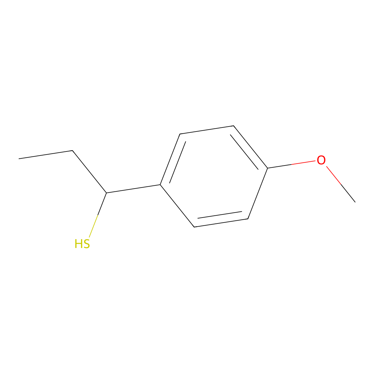 1-(4-Methoxyphenyl)propane-1-thiol molecular structure, CAS 1039935-55-1