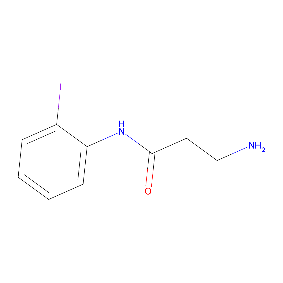3-amino-N-(2-iodophenyl)propanamide molecular structure, CAS 1039935-66-4