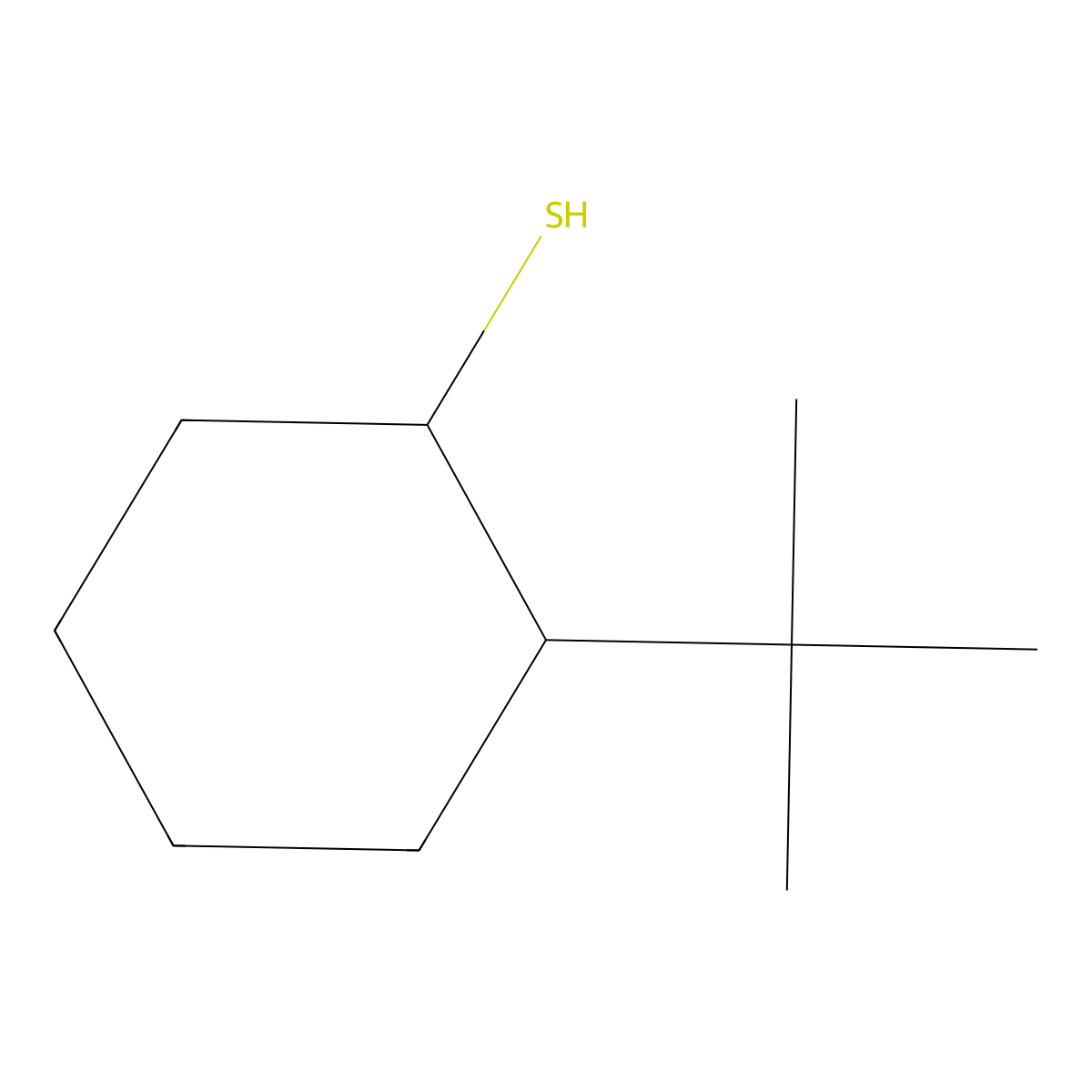 2-Tert-butylcyclohexane-1-thiol molecular structure, CAS 1039935-87-9