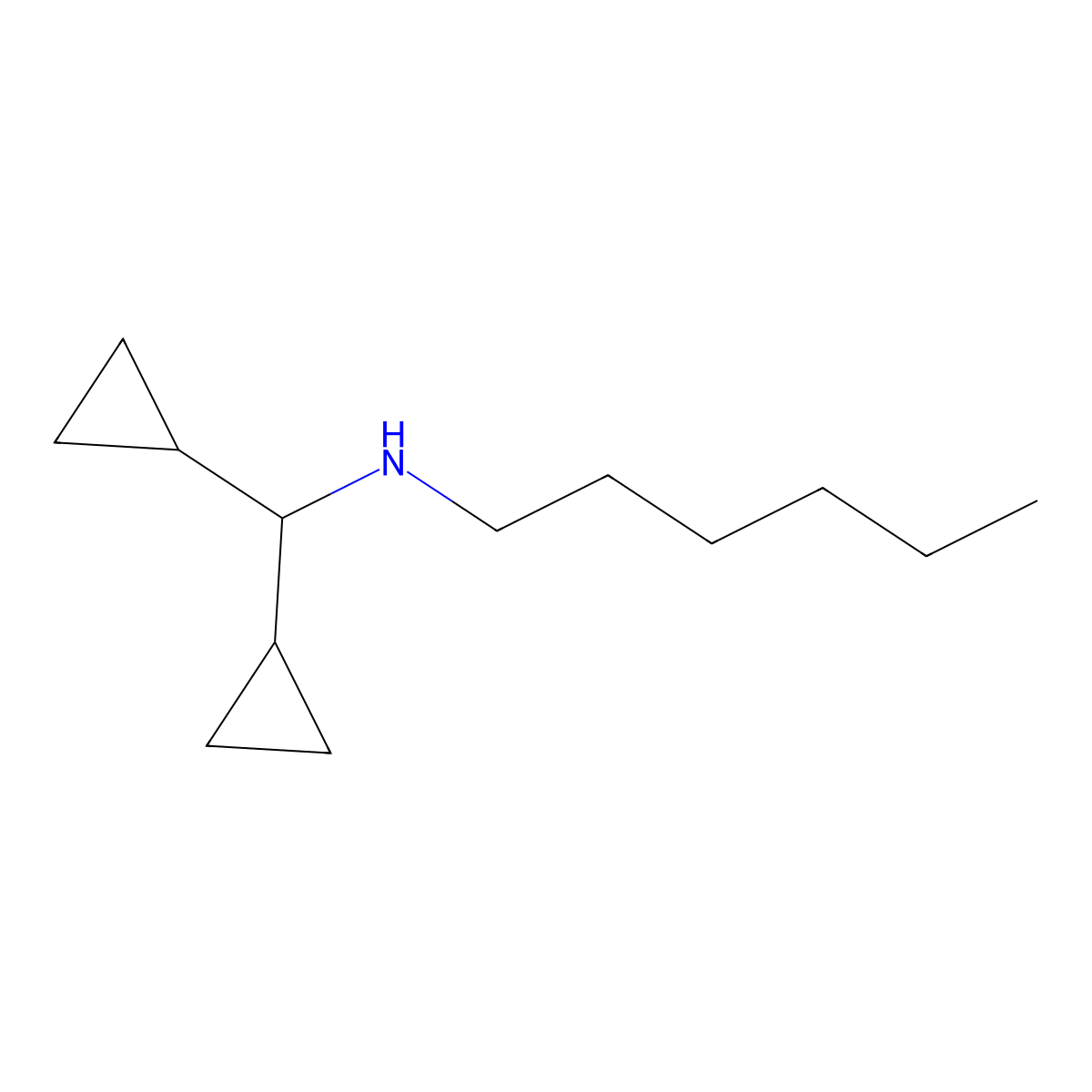 (Dicyclopropylmethyl)(hexyl)amine molecular structure, CAS 1039937-08-0