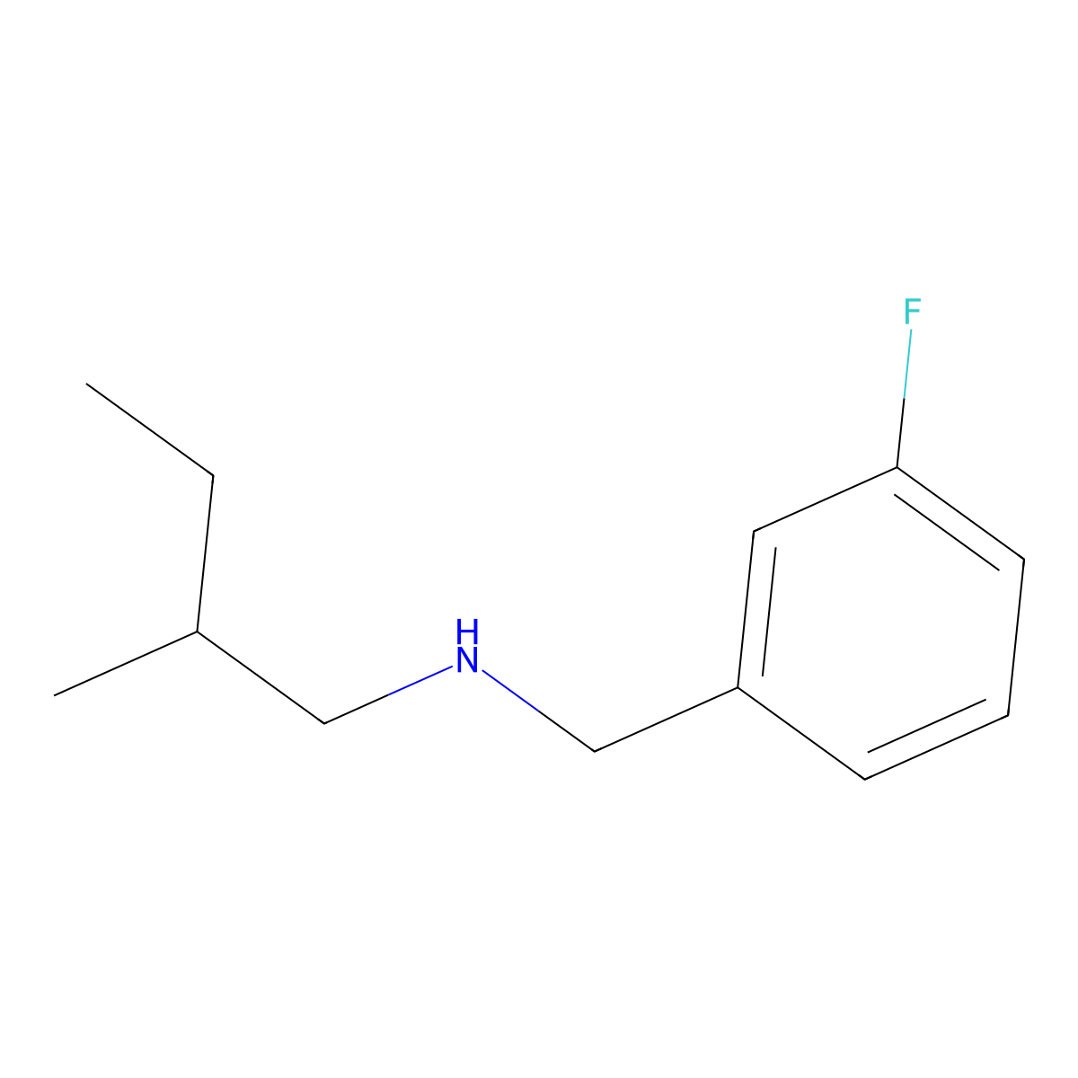 [(3-Fluorophenyl)methyl](2-methylbutyl)amine molecular structure, CAS 1039939-73-5