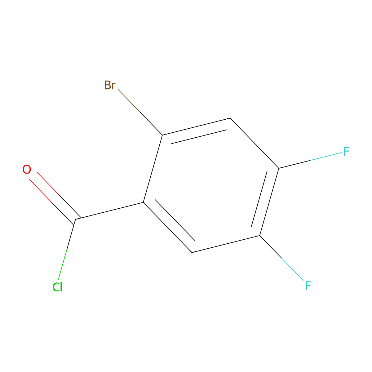 2-Bromo-4,5-difluorobenzoyl chloride molecular structure, CAS 103994-89-4