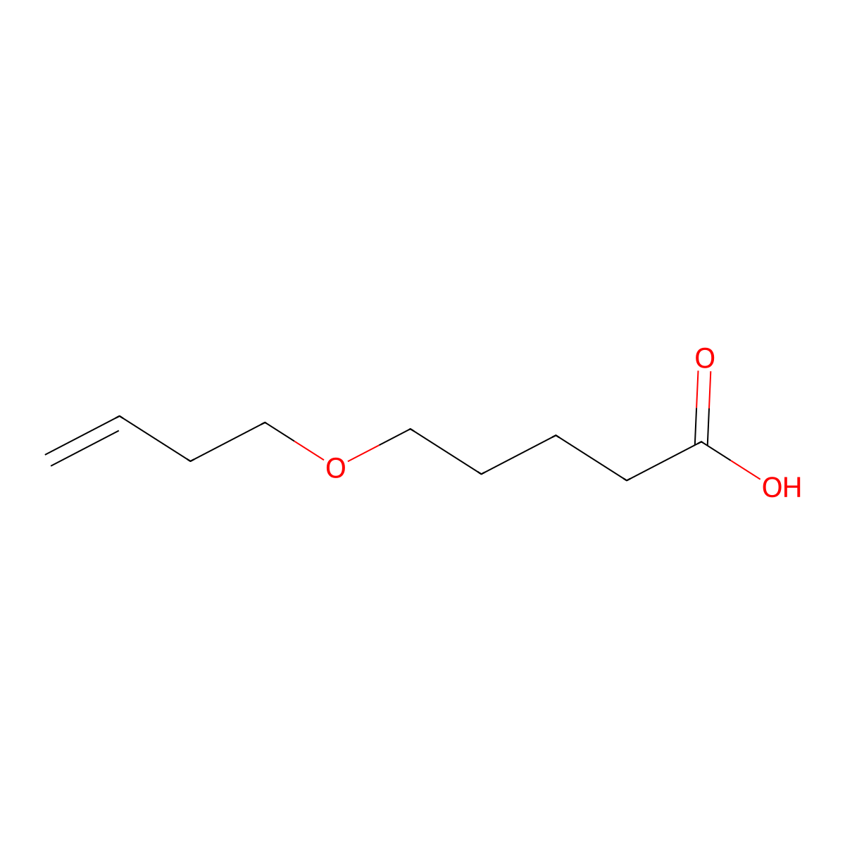 5-(But-3-en-1-yloxy)pentanoic acid molecular structure, CAS 1039945-25-9
