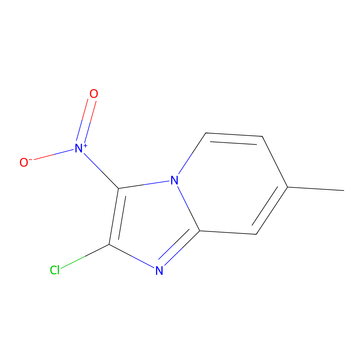 2-Chloro-7-methyl-3-nitroimidazo[1,2-a]pyridine molecular structure, CAS 1039949-00-2