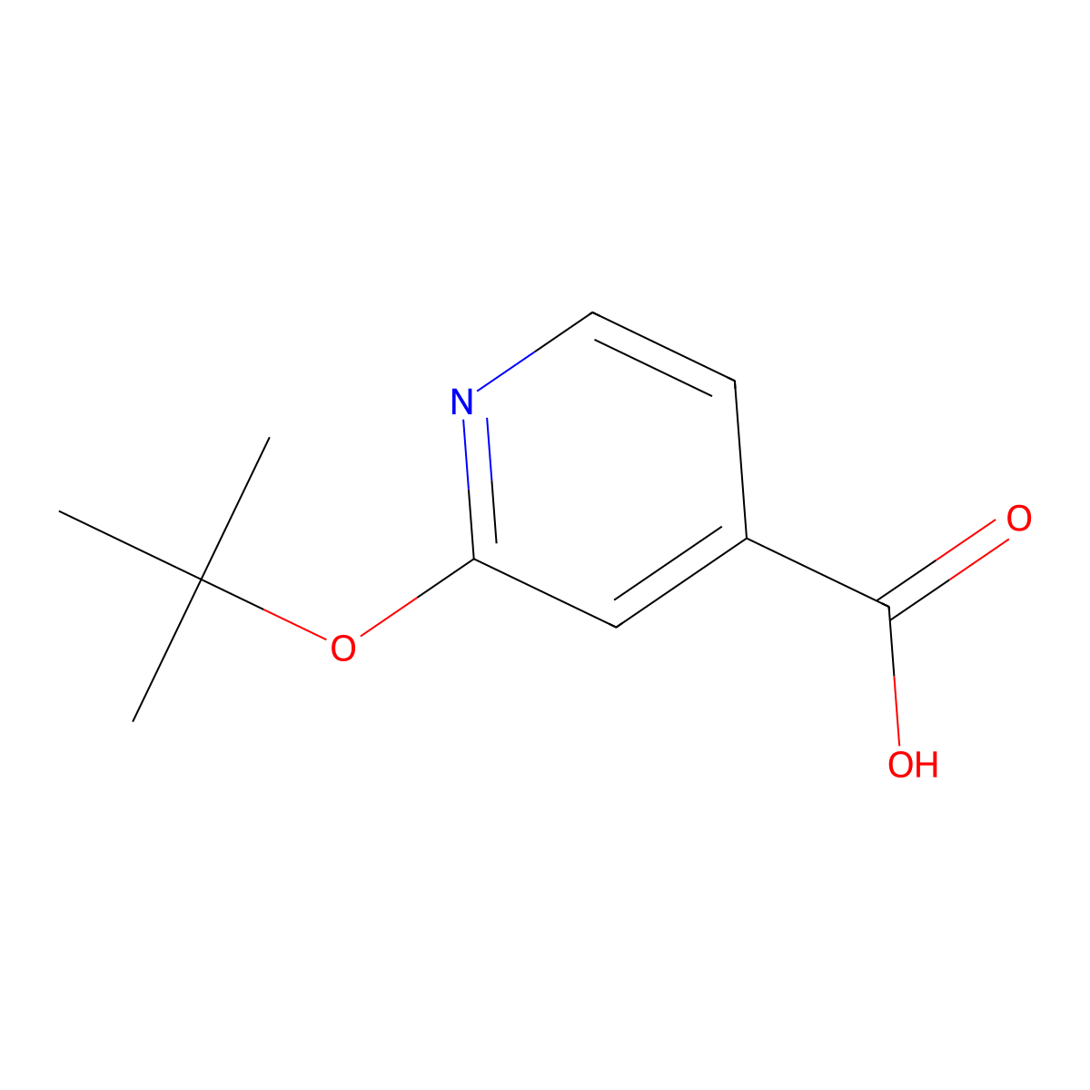2-(Tert-butoxy)pyridine-4-carboxylic acid molecular structure, CAS 1039950-66-7