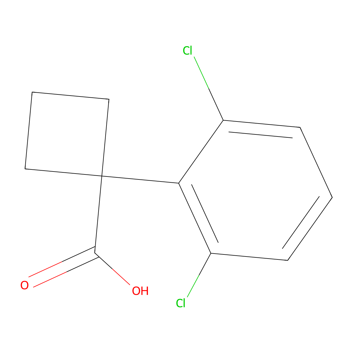 1-(2,6-Dichlorophenyl)cyclobutane-1-carboxylic acid molecular structure, CAS 1039951-74-0