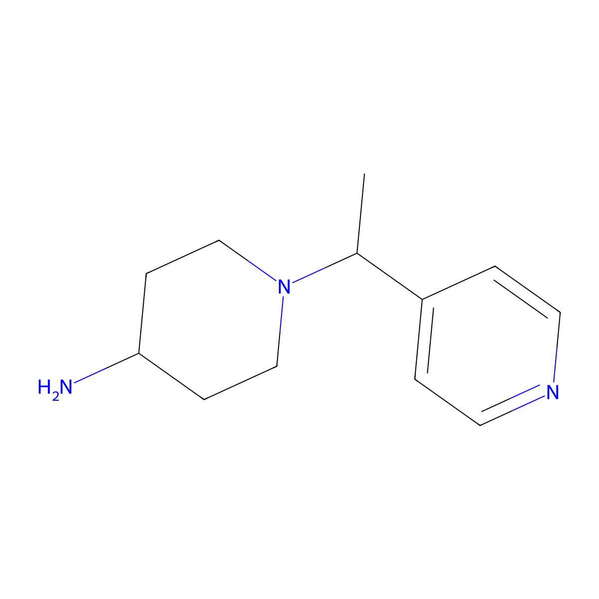 1-[1-(Pyridin-4-yl)ethyl]piperidin-4-amine molecular structure, CAS 1039952-75-4