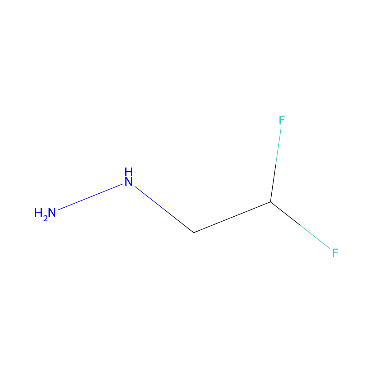 (2,2-Difluoroethyl)hydrazine molecular structure, CAS 1039959-85-7