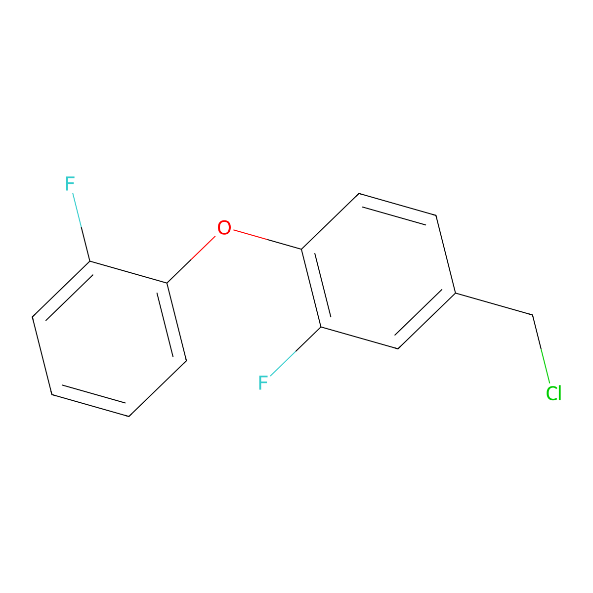 4-(Chloromethyl)-2-fluoro-1-(2-fluorophenoxy)benzene molecular structure, CAS 1039960-86-5