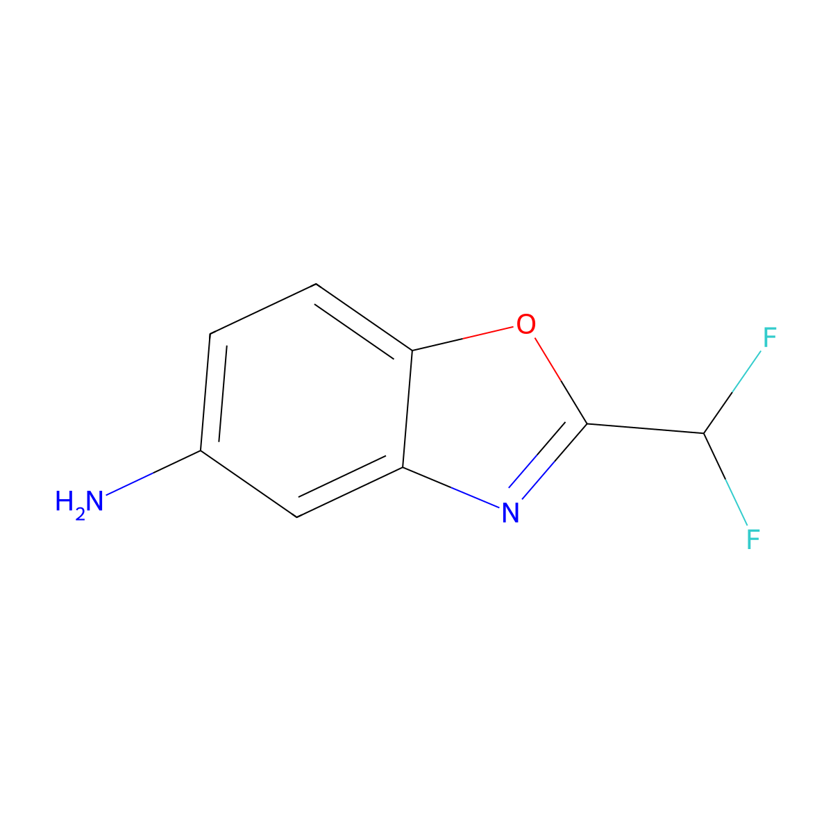 2-(Difluoromethyl)-1,3-benzoxazol-5-amine molecular structure, CAS 1039961-21-1