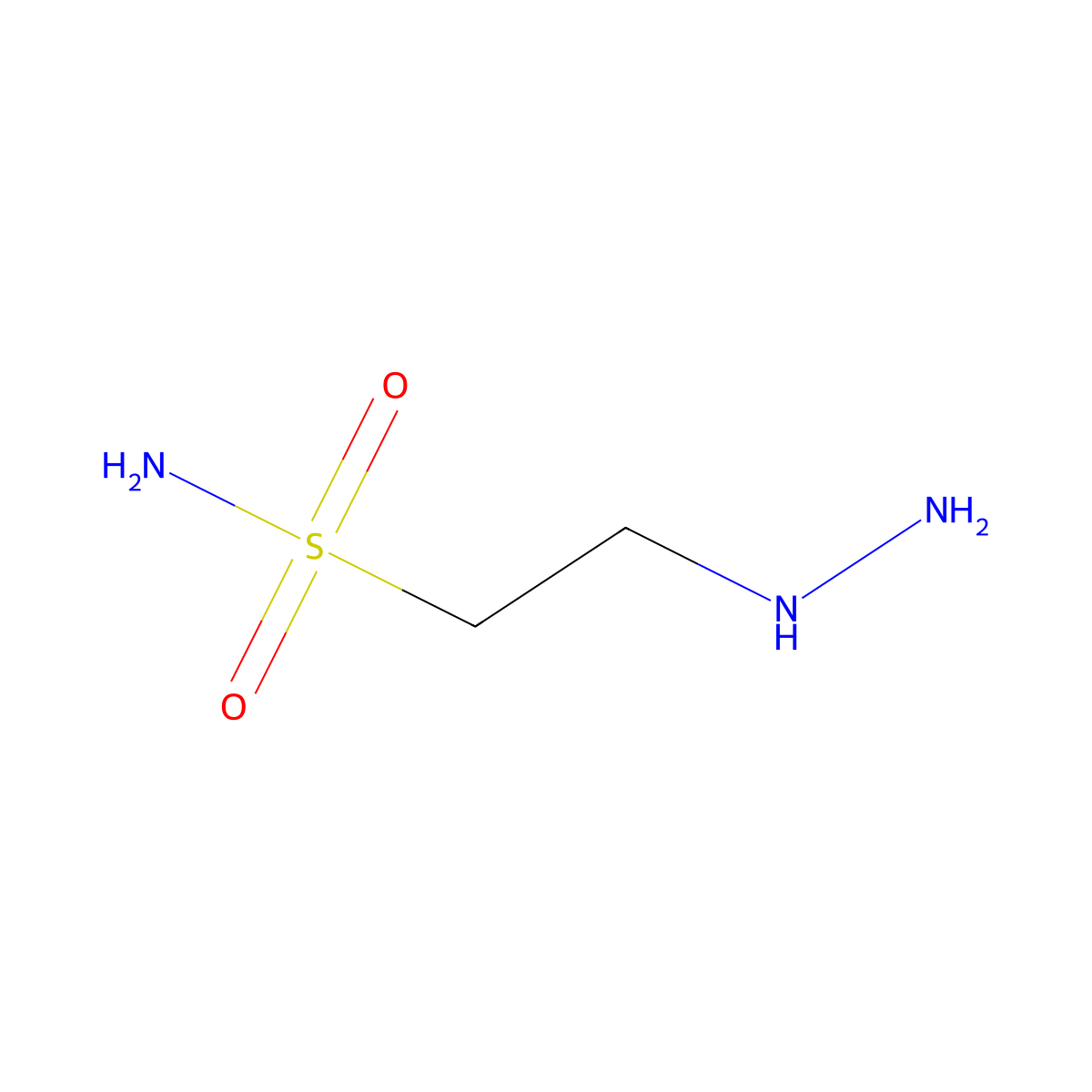 2-Hydrazinylethane-1-sulfonamide molecular structure, CAS 1039961-64-2