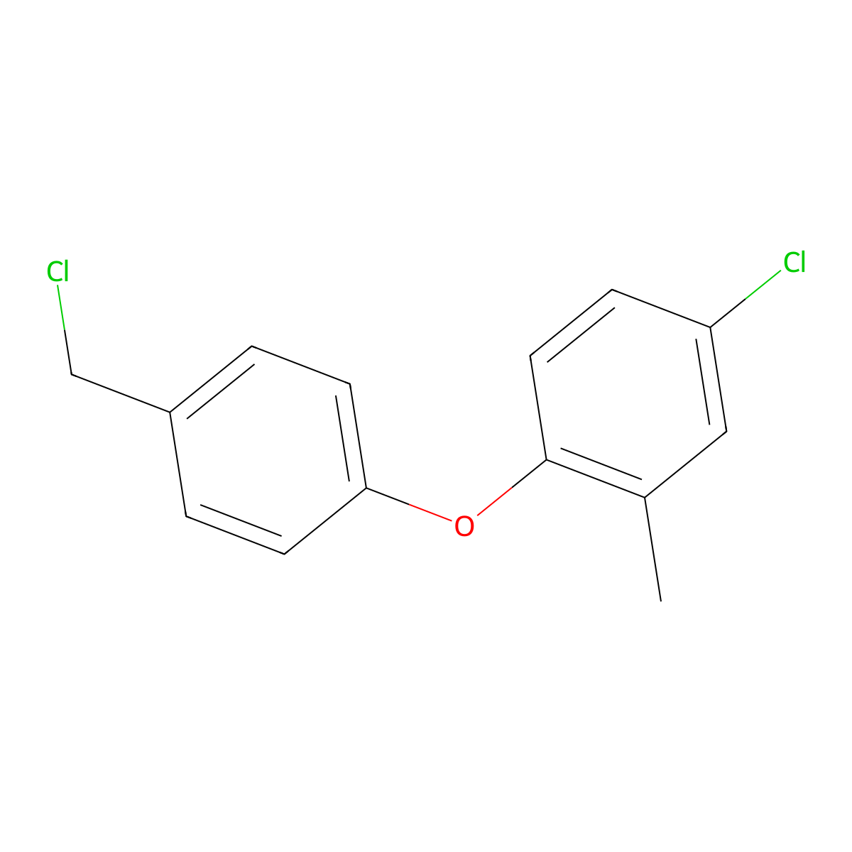 4-Chloro-1-[4-(chloromethyl)phenoxy]-2-methylbenzene molecular structure, CAS 1039962-36-1
