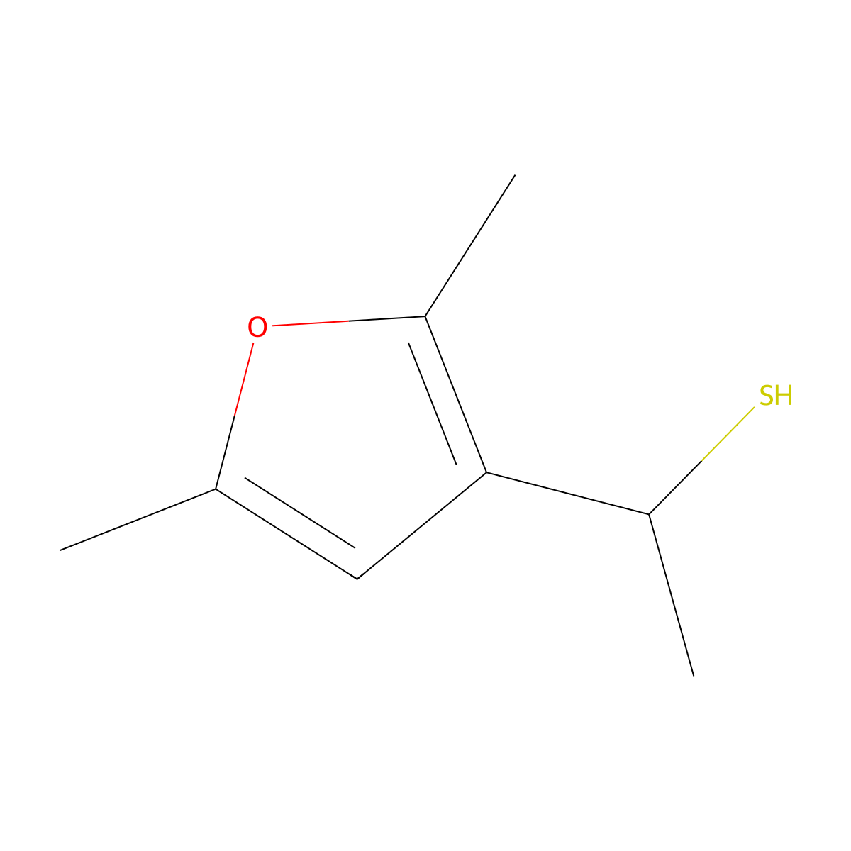 1-(2,5-Dimethylfuran-3-YL)ethane-1-thiol molecular structure, CAS 1039963-21-7