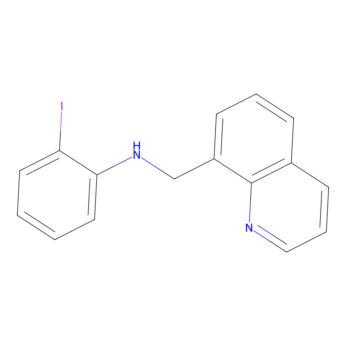 N-(2-Iodophenyl)-8-quinolinemethanamine molecular structure, CAS 1039963-23-9