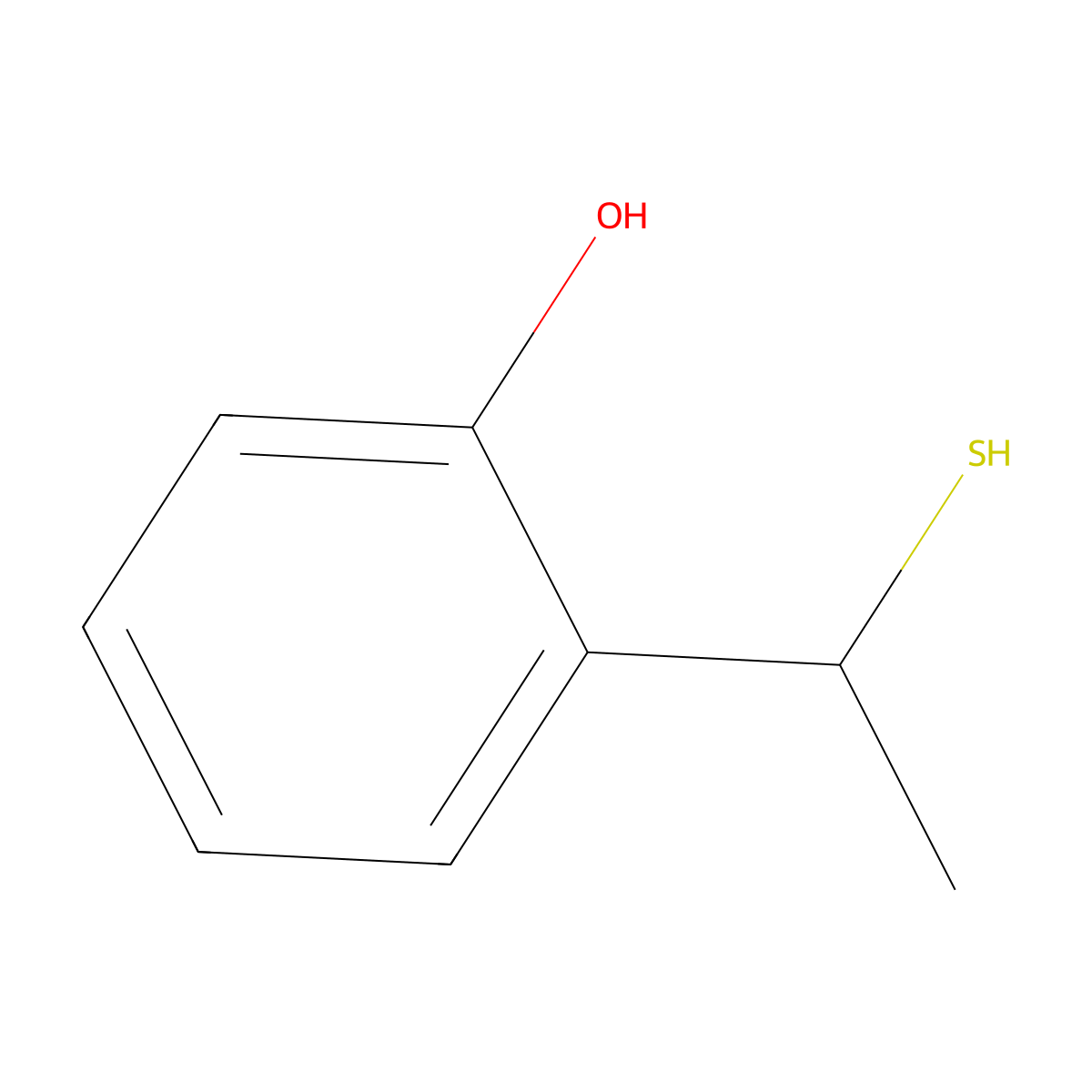 2-(1-Sulfanylethyl)phenol molecular structure, CAS 1039963-29-5