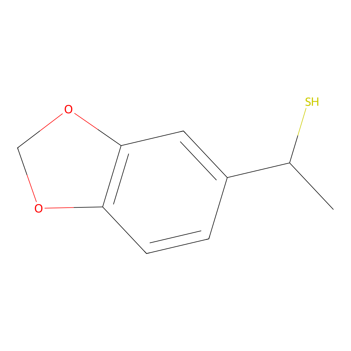 1-(Benzo[d][1,3]dioxol-5-yl)ethane-1-thiol molecular structure, CAS 1039963-53-5