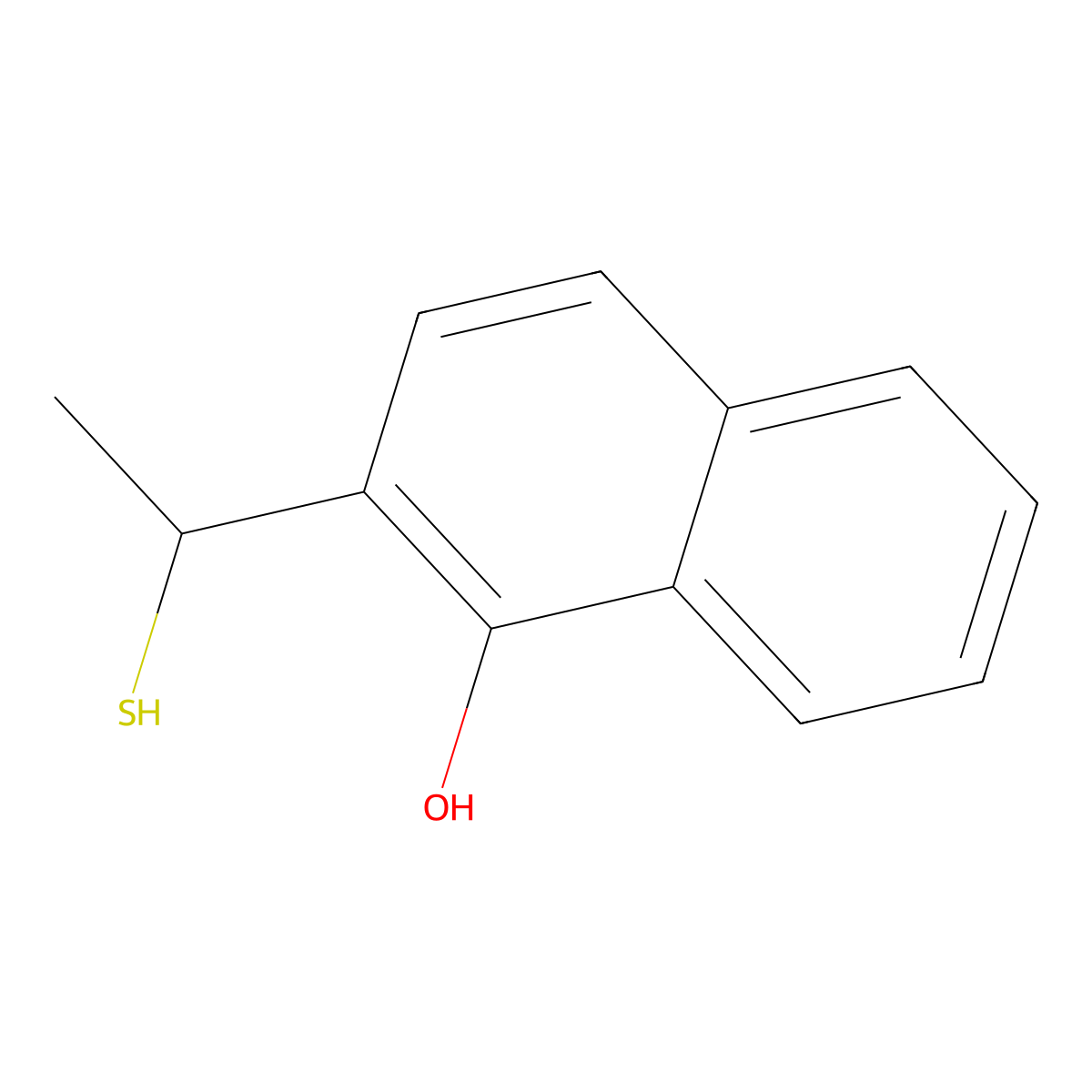 2-(1-Sulfanylethyl)naphthalen-1-ol molecular structure, CAS 1039963-69-3