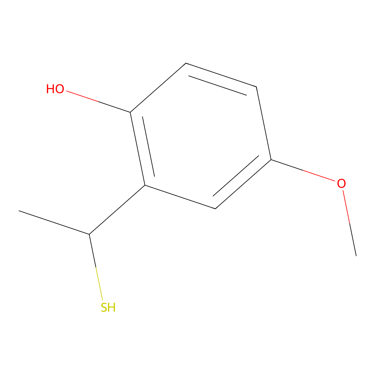 4-Methoxy-2-(1-sulfanylethyl)phenol molecular structure, CAS 1039963-85-3