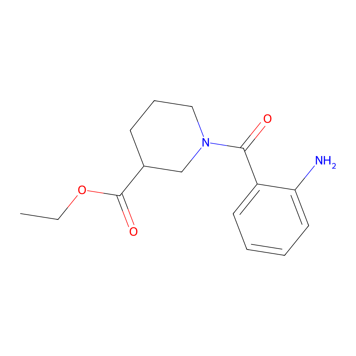 Ethyl 1-(2-aminobenzoyl)piperidine-3-carboxylate molecular structure, CAS 1039964-65-2