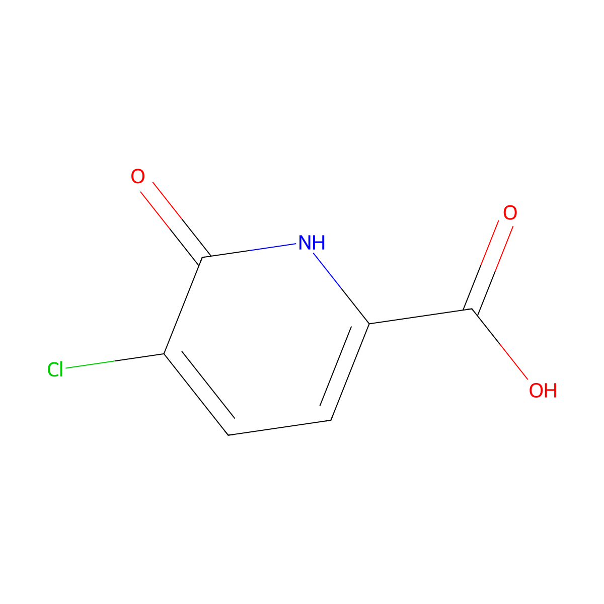 5-Chloro-6-oxo-1,6-dihydropyridine-2-carboxylic acid molecular structure, CAS 103997-21-3