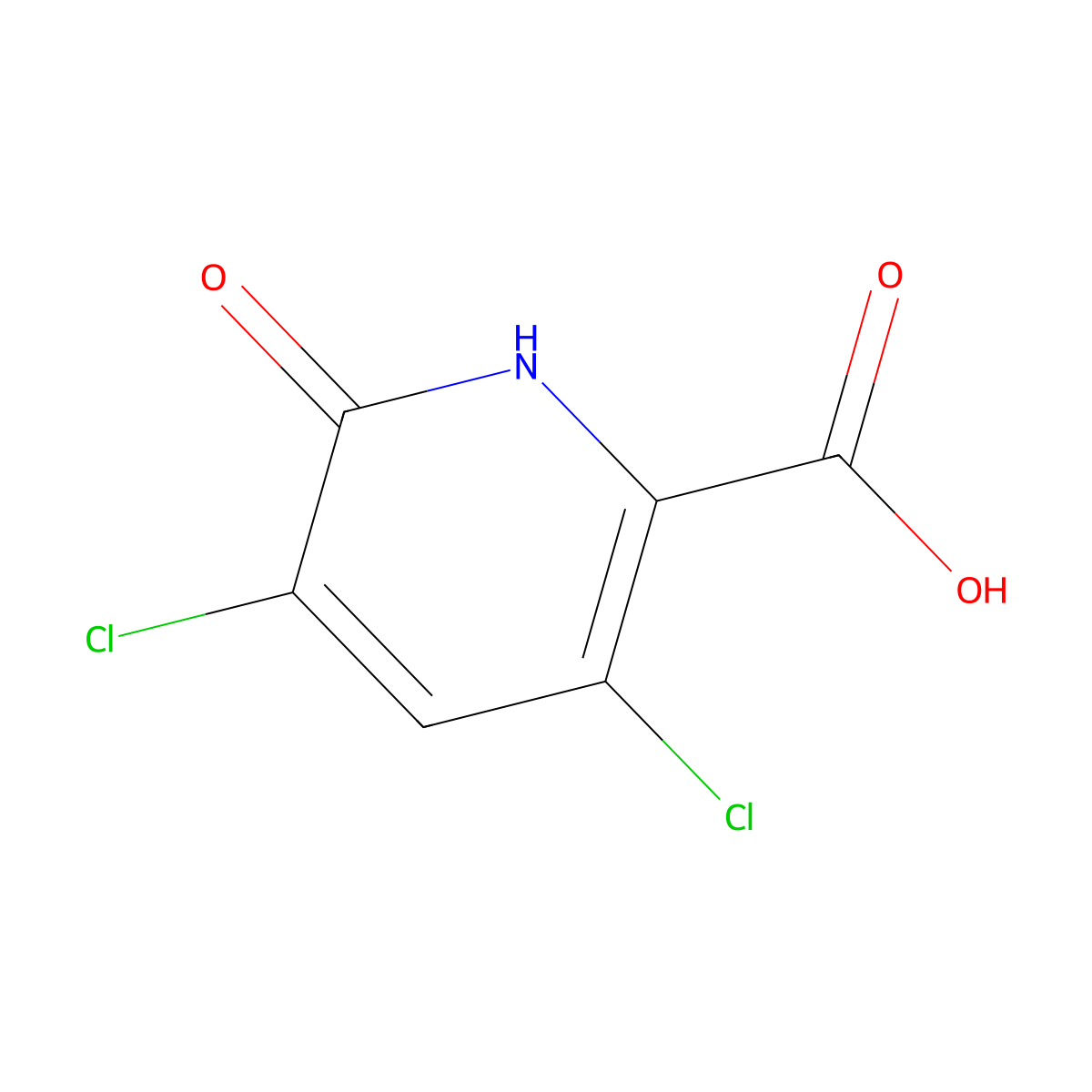 3,5-Dichloro-6-hydroxypicolinic acid molecular structure, CAS 103997-22-4