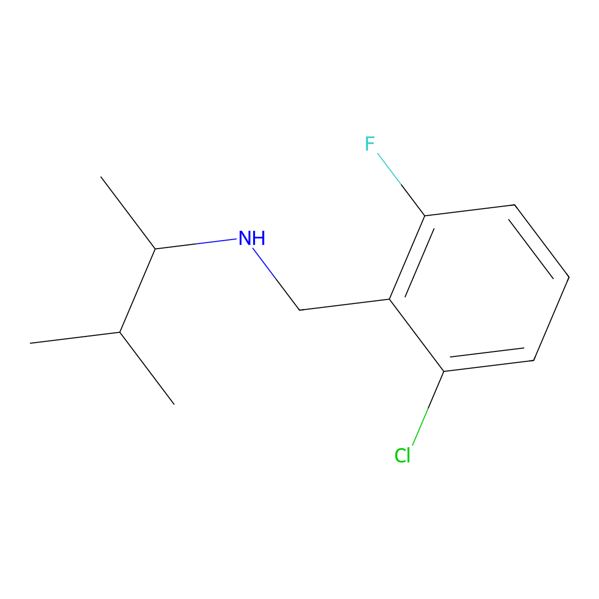 [(2-Chloro-6-fluorophenyl)methyl](3-methylbutan-2-yl)amine molecular structure, CAS 1039970-40-5