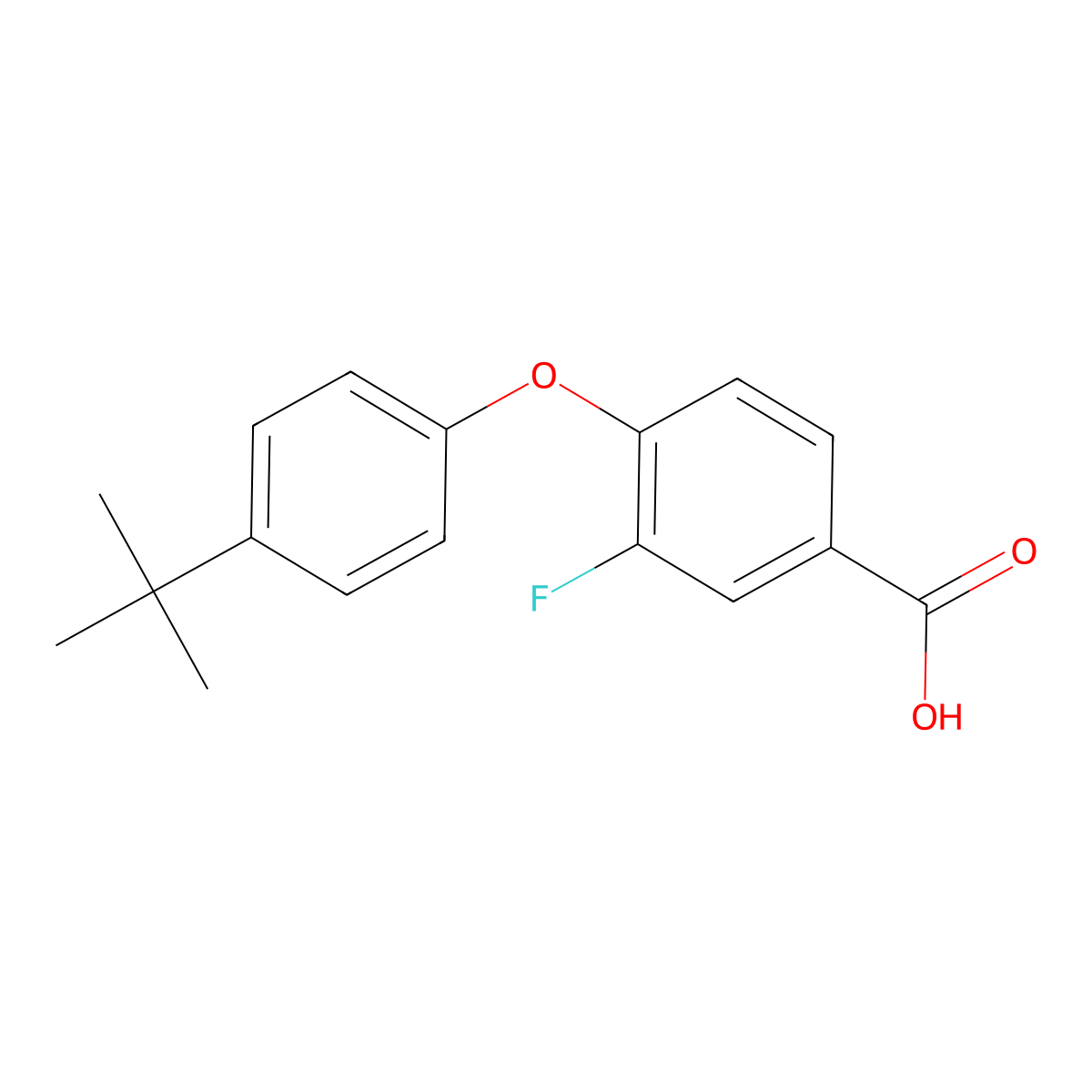 4-(4-Tert-butylphenoxy)-3-fluorobenzoic acid molecular structure, CAS 1039970-54-1