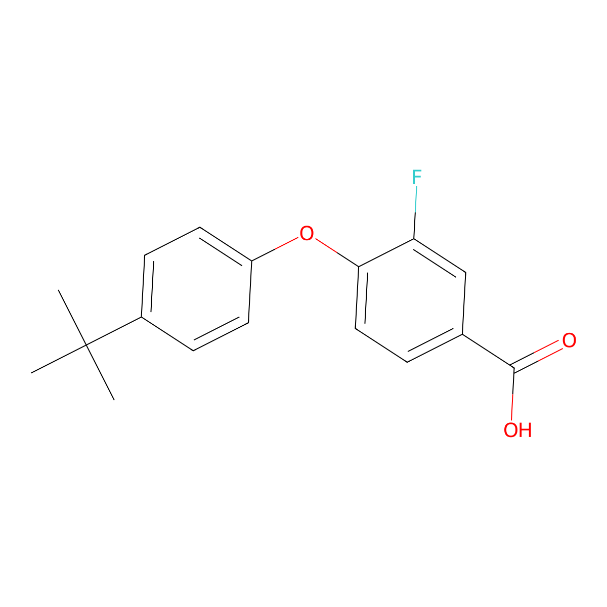 4-(4-Tert-butylphenoxy)-3-fluorobenzoic acid molecular structure, CAS 1039970-54-1