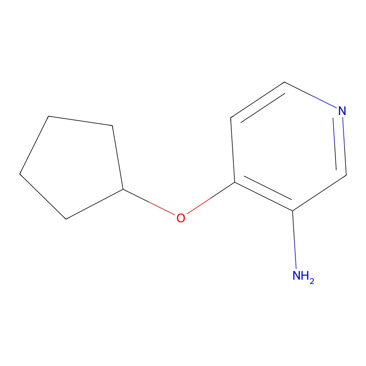 4-(Cyclopentyloxy)pyridin-3-amine molecular structure, CAS 1039972-41-2