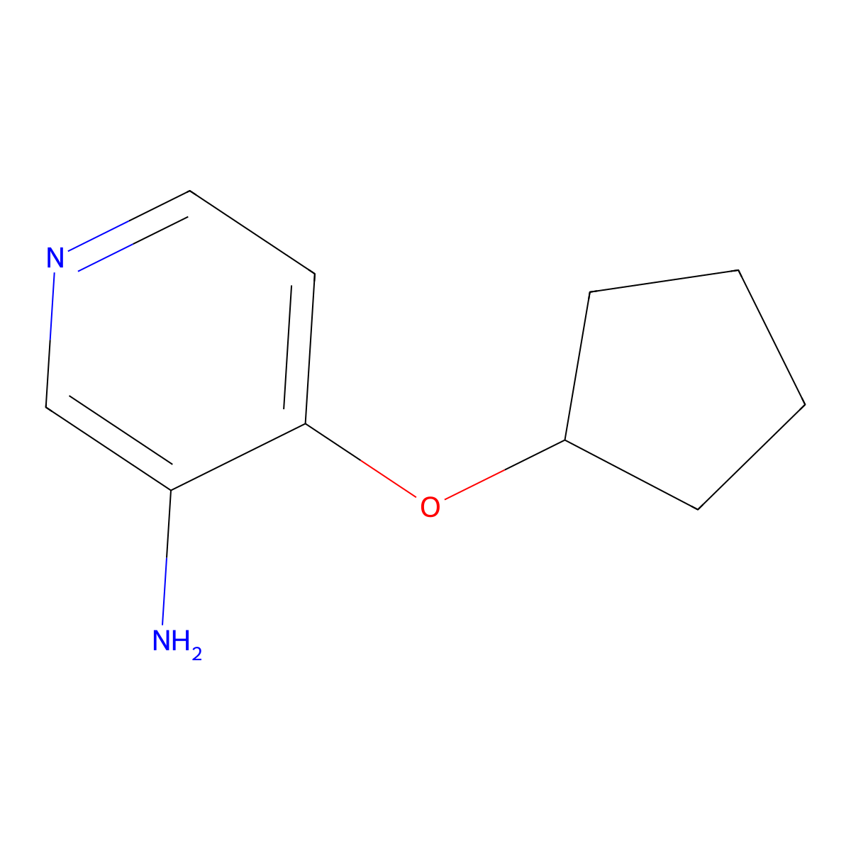 4-(Cyclopentyloxy)pyridin-3-amine molecular structure, CAS 1039972-41-2