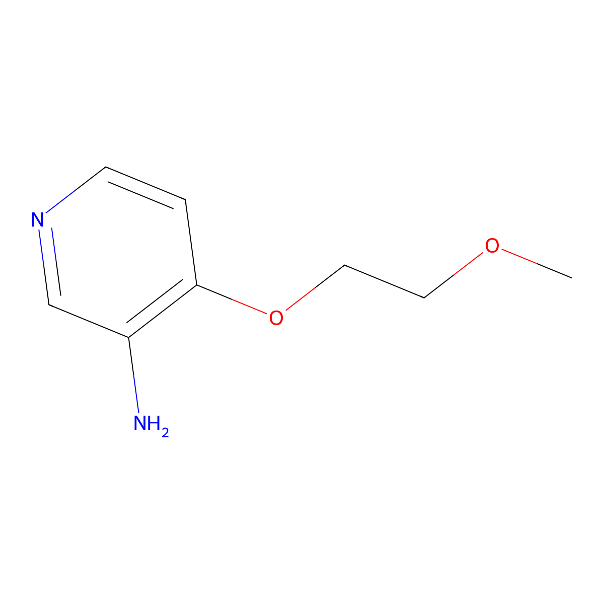 4-(2-Methoxyethoxy)pyridin-3-amine molecular structure, CAS 1039973-60-8