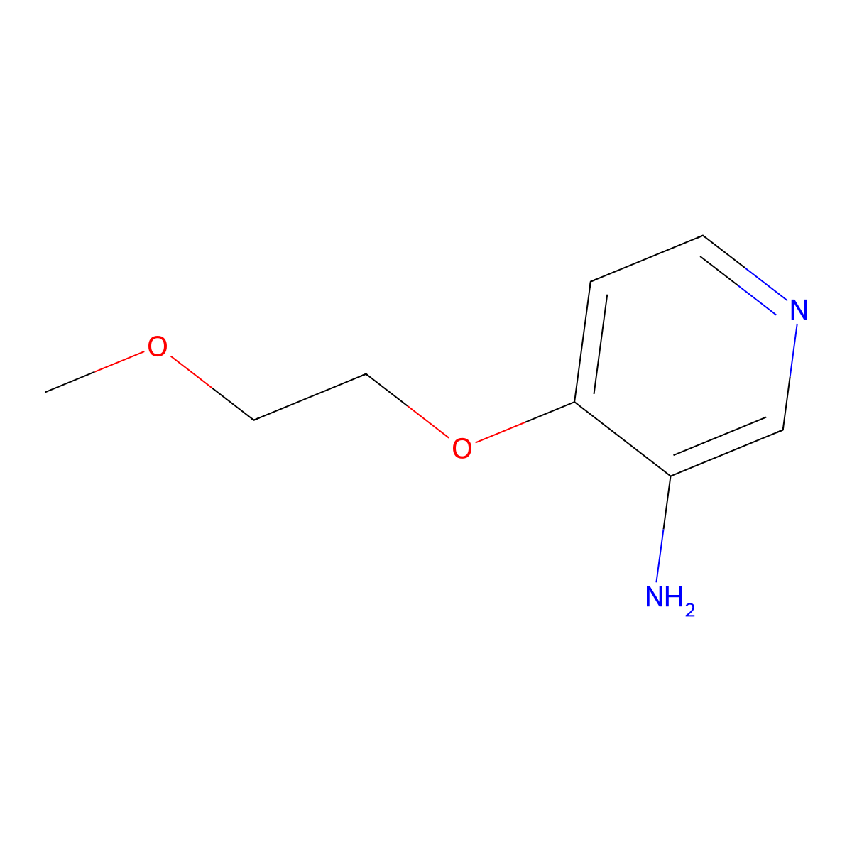 4-(2-Methoxyethoxy)pyridin-3-amine molecular structure, CAS 1039973-60-8