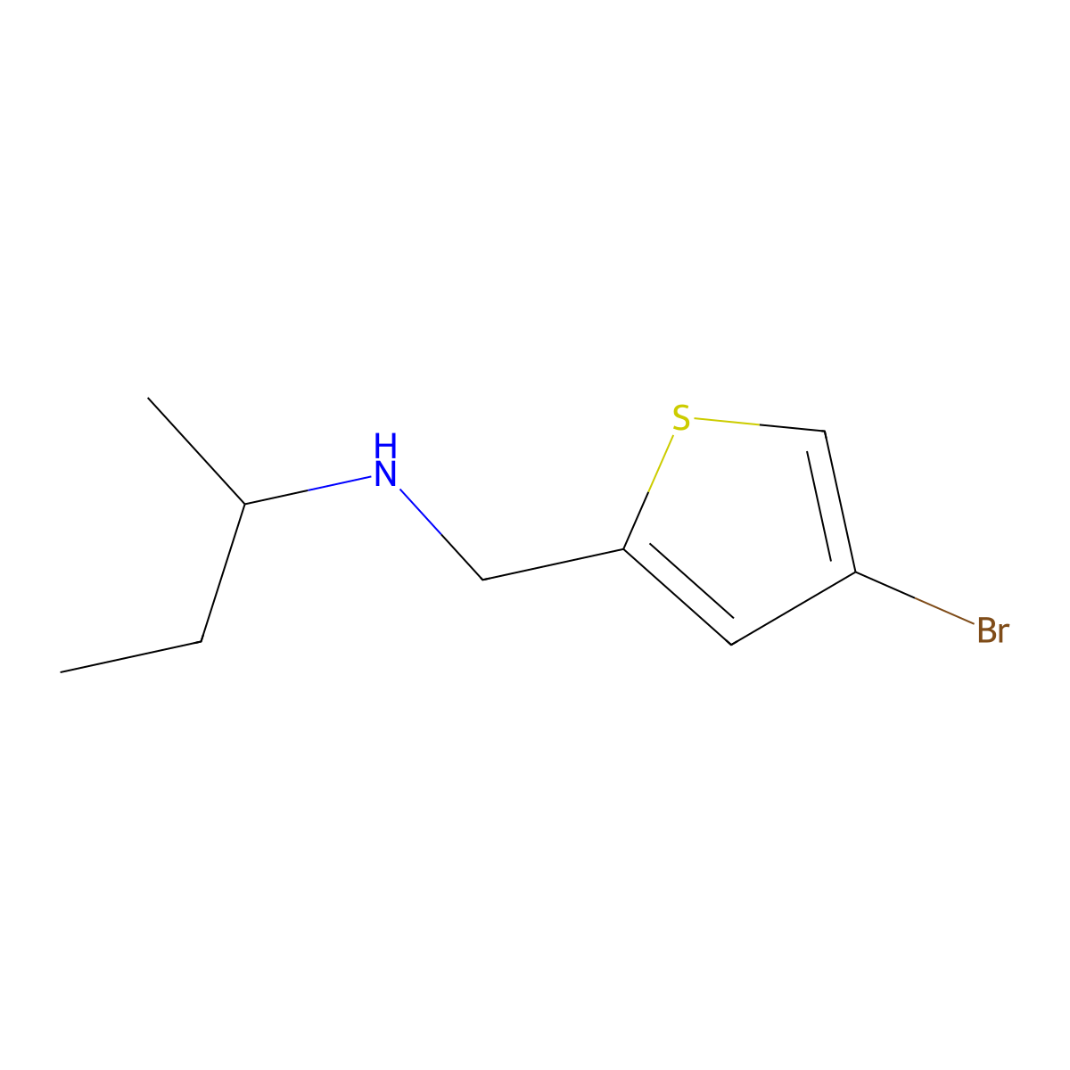 [(4-Bromothiophen-2-yl)methyl](butan-2-yl)amine molecular structure, CAS 1039974-14-5